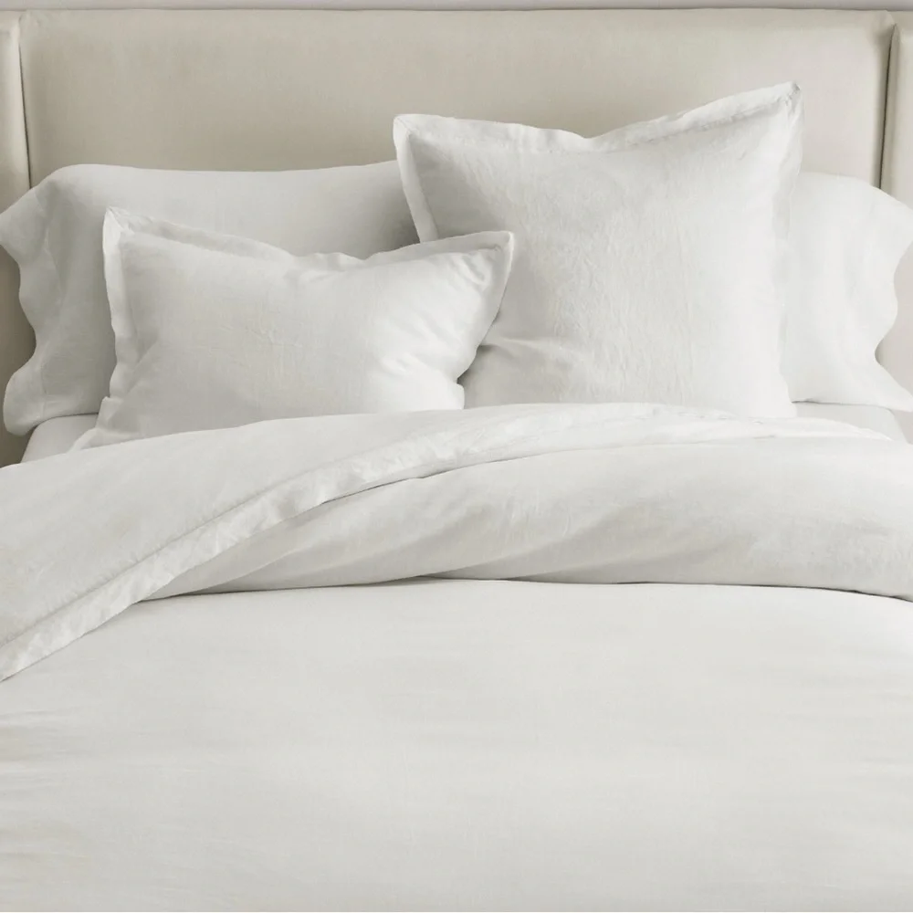 ⭐️Pottery Barn Belgian Flax Linen Full/Queen White Duvet⭐️BEST SELLER